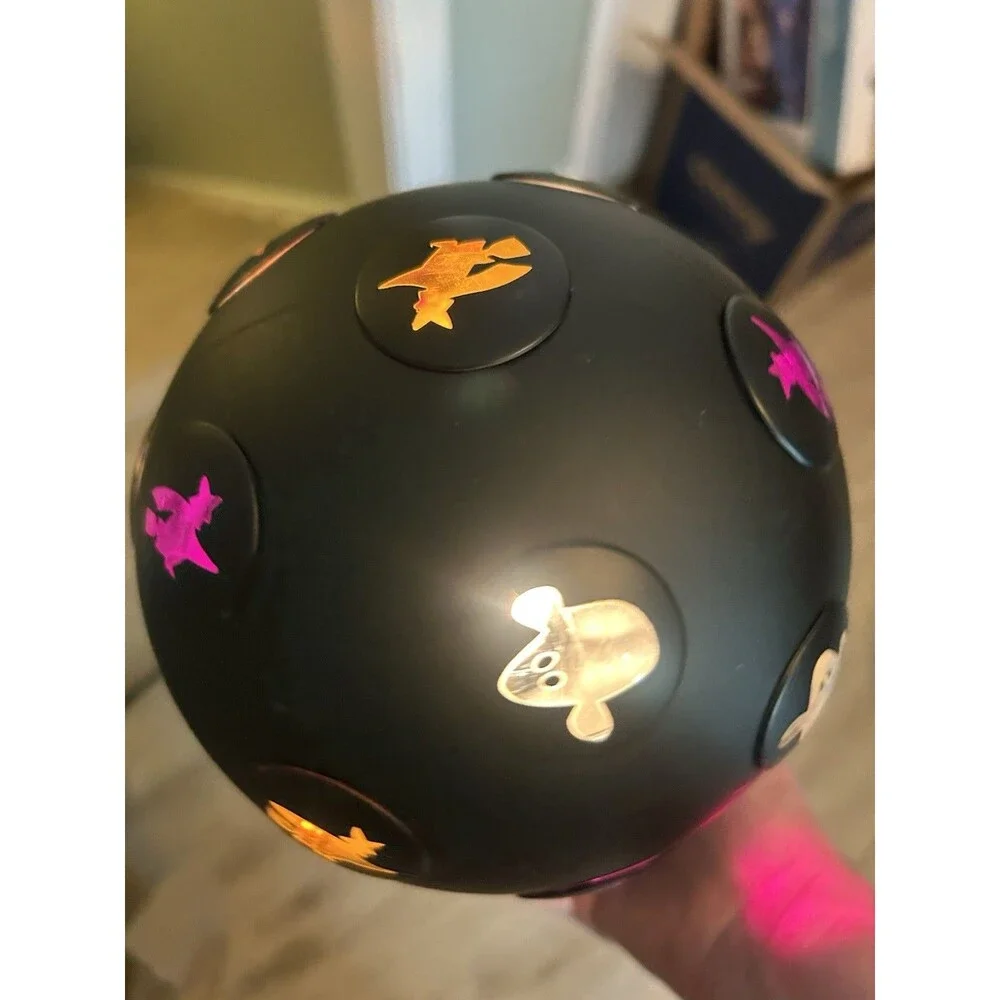 Lite F/X Halloween Ball Of Lite Rotating Light Up Disco Party Ball Projection